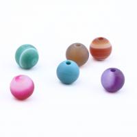 Natural Lace Agate Beads, with Zinc Alloy & frosted, mixed colors 6mm, Approx 