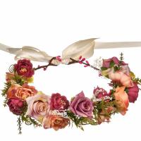 Brautkranz, Stoff, Blume, Modeschmuck & einstellbar & für Frau, keine, 180mm, verkauft von PC