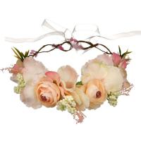 Bridal Hair Wreath, Cloth, Flower, handmade, fashion jewelry & adjustable & for woman 180mm 