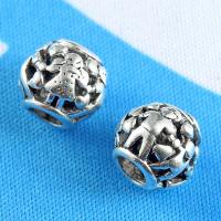 Zinc Alloy Jewelry Beads, plated, fashion jewelry & DIY, silver color, 12*10mm 