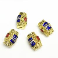 Enamel Brass Beads, polished, DIY, gold Approx 2mm 
