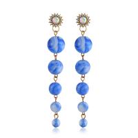 Zinc Alloy Rhinestone Drop Earring, with Acrylic, plated, for woman & with rhinestone 