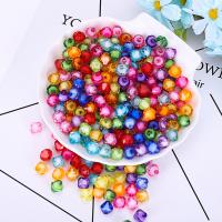 collier en perle acrylique , Placage, normes différentes pour le choix & perle dans une perle, couleurs mélangées Vendu par sac