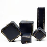 Leather Jewelry Set Box, Leatherette Paper, Rectangle 