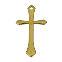 Brass Cross Pendants, gold color plated, fashion jewelry Approx 1.5mm 
