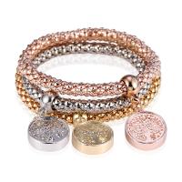 Fashion Zinc Alloy Bracelets, plated, three pieces & for woman 