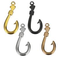 Stainless Steel Pendants, Pirate Fishhook, plated Approx 2.5mm 