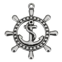 Stainless Steel Ship Wheel & Anchor Pendant, original color 1.5mm Approx 2.5mm 