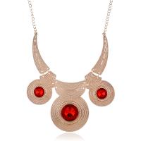 Glass Zinc Alloy Necklace, with Glass, plated, Adjustable & fashion jewelry & for woman Inch 