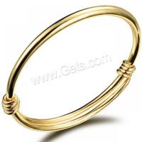 Brass Children Bangle, 18K gold plated, Adjustable & fashion jewelry & Unisex, golden, 120mm 