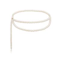 chaîne en aluminium chaîne de taille, avec perle de plastique, bijoux de mode & pour femme, plus de couleurs à choisir, 1090mm,1060mm, Vendu par brin