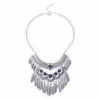 Fashion Statement Necklace, Zinc Alloy, silver color plated, Adjustable & for woman, silver color, 120mm .5 Inch 