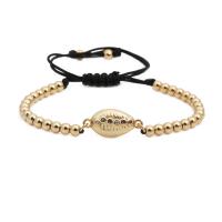 Brass Woven Ball Bracelets, plated, adjustable & micro pave cubic zirconia & for woman 160-210mm 