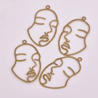 Hollow Brass Pendants, Face, fashion jewelry, original color Approx 1mm 