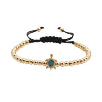Brass Woven Ball Bracelets, with Nylon Cord, plated, Unisex & adjustable & micro pave cubic zirconia 170-200mm 