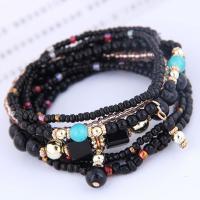 Seedbead Bracelet, plated, fashion jewelry & multilayer & for woman 170mm 
