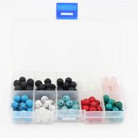 Gemischte Edelstein Perlen, rund, gemischte Farben, 8mm, Bohrung:ca. 1mm, 150PCs/Box, verkauft von Box