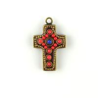 Brass Cross Pendants, gold color plated, fashion jewelry 