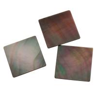Schwarz Muschel Cabochon, Schwarze Muschel, Quadrat, Modeschmuck & DIY, 20x20x0.5mm, verkauft von PC