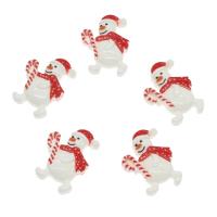 Resin Cabochon, Snowman, Christmas Design & fashion jewelry & DIY, white Approx 