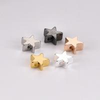 Brass Jewelry Beads, Star, plated, Random Color Approx 1.5mm 