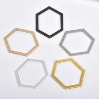 Hollow Brass Pendants, Hexagon, plated, Random Color Approx 1.5mm 