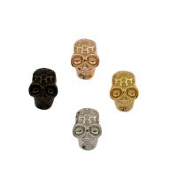 Brass Jewelry Beads, Skull, plated, DIY Approx 3mm, Approx 