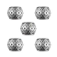 Zinc Alloy Jewelry Beads, plated, DIY, silver color, 10*8mm 