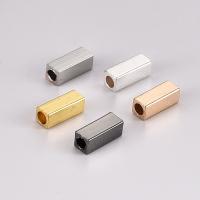 Brass Spacer Bar, Rectangle, plated, DIY, Random Color Approx 1.8mm 