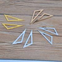Hollow Brass Pendants, Triangle, plated, Random Color Approx 1.3mm 
