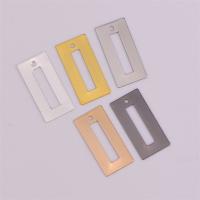 Hollow Brass Pendants, Rectangle, plated, Random Color Approx 1mm 