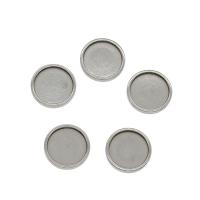 Stainless Steel Cabochon Setting, 304 Stainless Steel, Flat Round, DIY, original color Inner Approx 12mm 