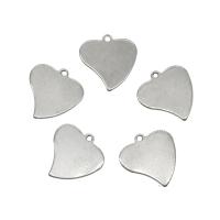 Stainless Steel Heart Pendants, 304 Stainless Steel, original color Approx 1.2mm 
