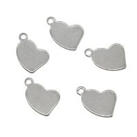 Stainless Steel Heart Pendants, 304 Stainless Steel, original color Approx 1.5mm 