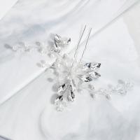 Palillos para el Cabello, diamantes de imitación, con Perlas plásticas, Joyería & para novia, 13cmx11.5cm, Vendido por UD