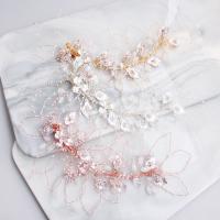 Bridal Hair Wreath, Rhinestone, with Plastic Pearl, fashion jewelry & for woman 27cm 