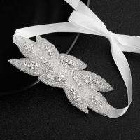 Bridal Hair Wreath, Etamine, with Seedbead, fashion jewelry & for woman & with rhinestone, 15cmx5cm 