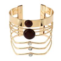 Bracelets manchette de fer , bijoux de mode & styles différents pour le choix & pour femme & avec strass & creux pouce, Vendu par brin