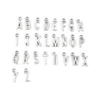 Zinc Alloy Alphabet Pendants, Alphabet Letter, platinum color plated Approx 1mm 