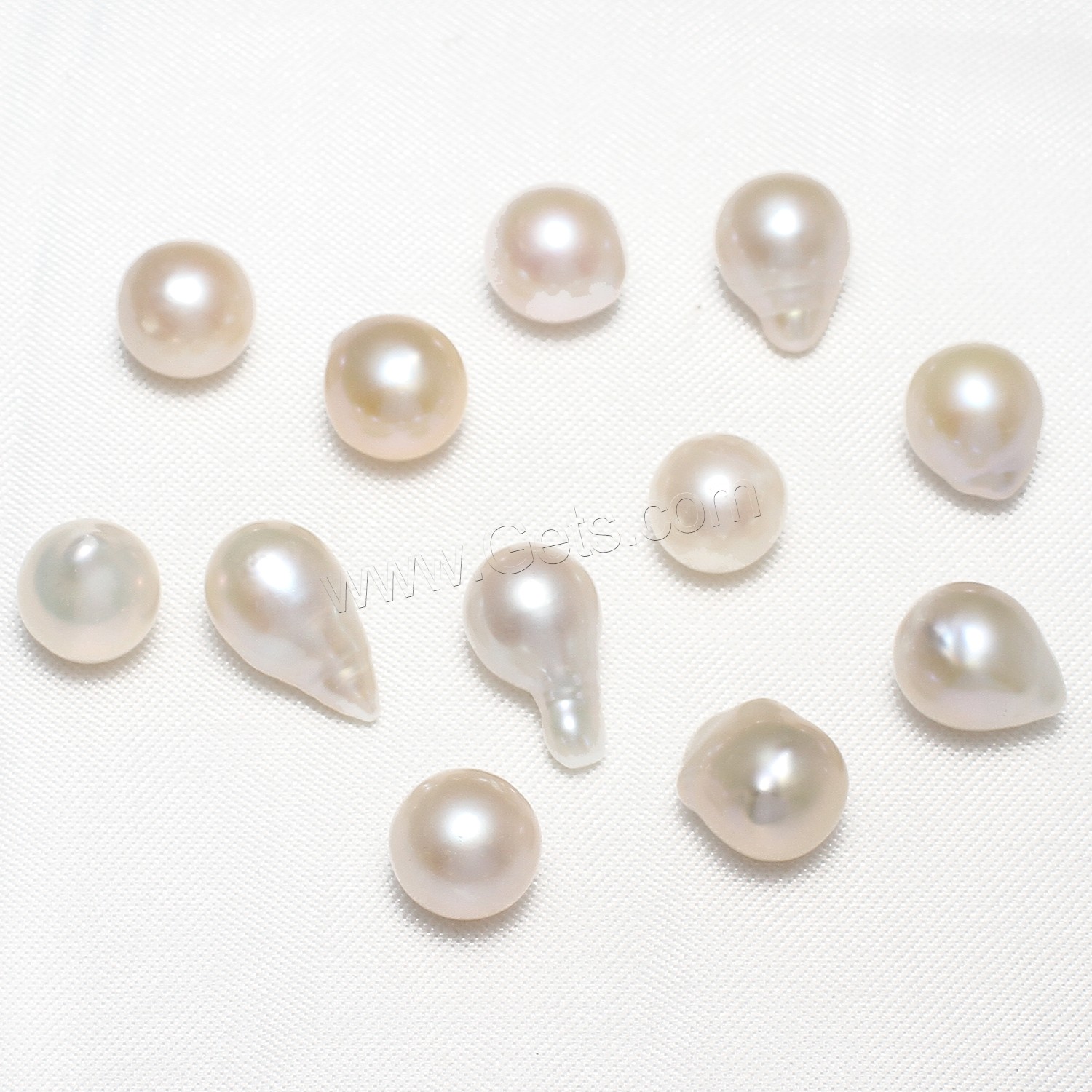No Hole Cultured Freshwater Pearl Beads, natural, different size for choice, white, Sold By PC