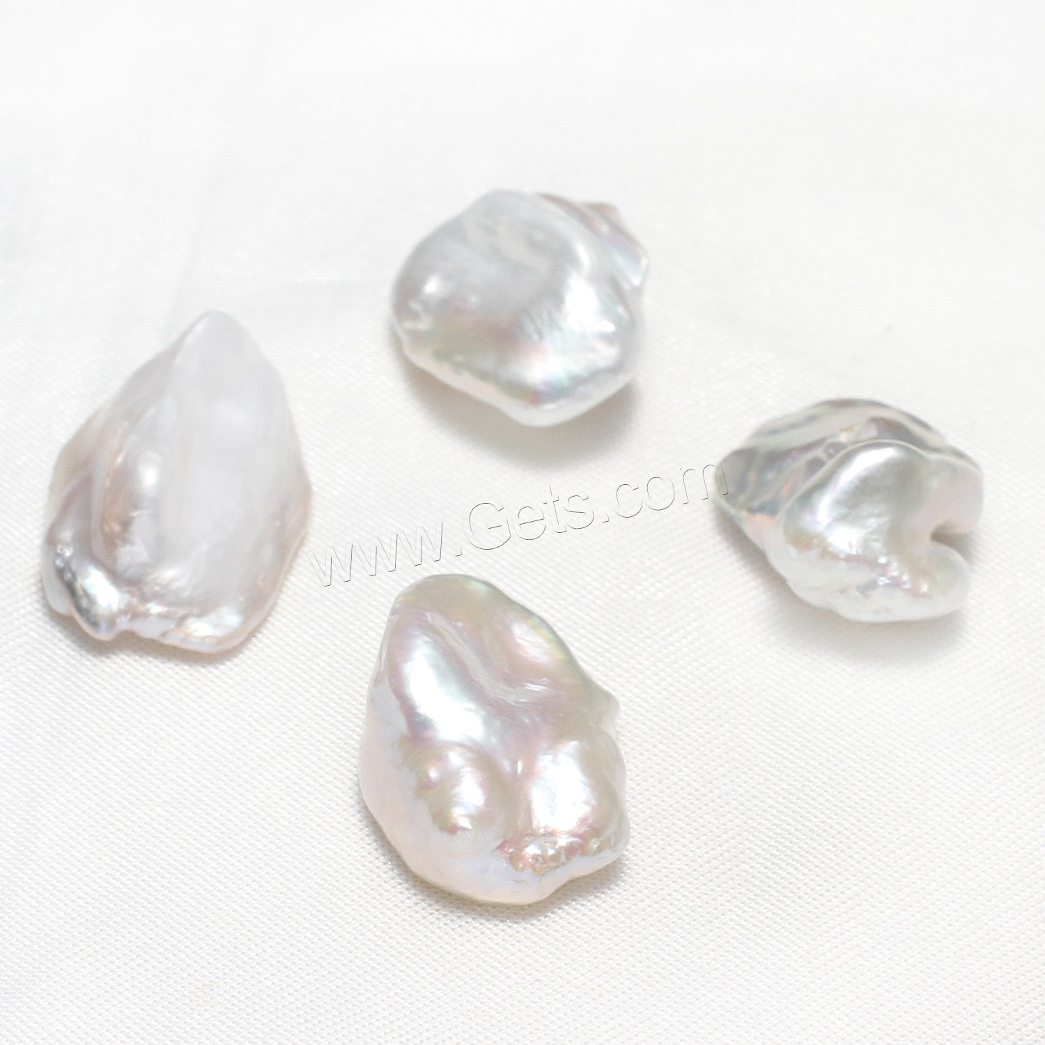 No Hole Cultured Freshwater Pearl Beads, natural, different size for choice, white, 10PCs/Bag, Sold By Bag