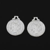 Zinc Alloy Flat Round Pendants, plated cadmium free, 18mm Approx 2mm, Approx 