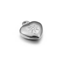 Stainless Steel Heart Pendants, plated, DIY & for woman 14*12mm 