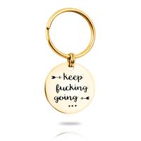 Stainless Steel Key Chain, plated, Unisex 25mm 
