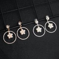 Braut Ohrring, Kunststoff Perlen, mit Kunststoff-Verdienst & für Frau & mit Strass, keine, 5.5x3.5CM, verkauft von Paar