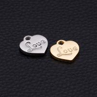 Stainless Steel Heart Pendants, plated, DIY 15*14mm 