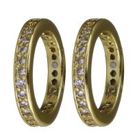Связывания кольцо-латуни, Латунь, плакирован золотом, инкрустированное микро кубического циркония продается PC