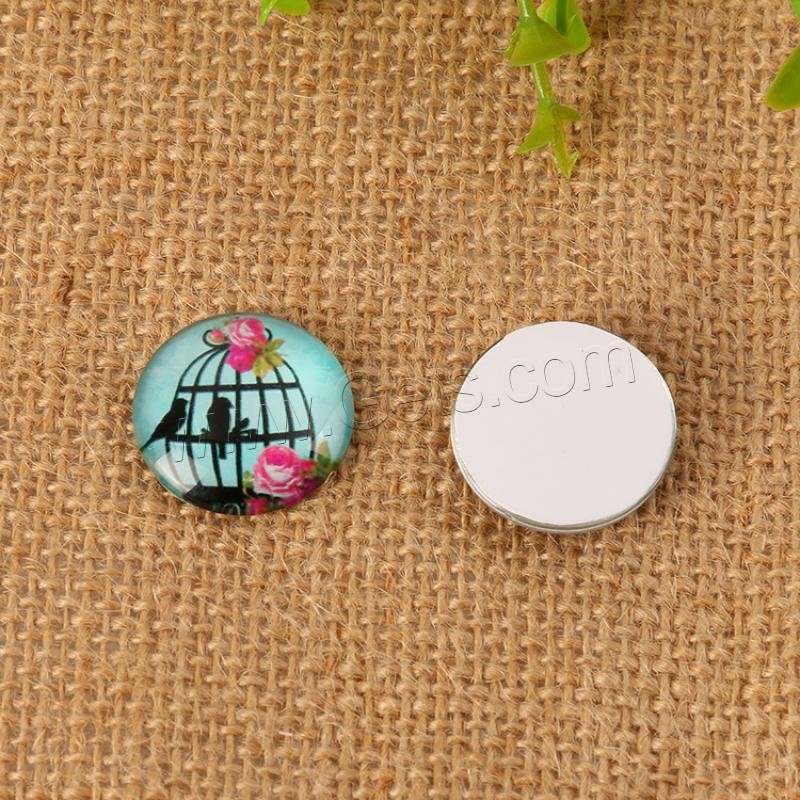 Time Gem Cabochon, Glass, with Paper, time gem jewelry & different size for choice & flat back & mixed, Sold By PC