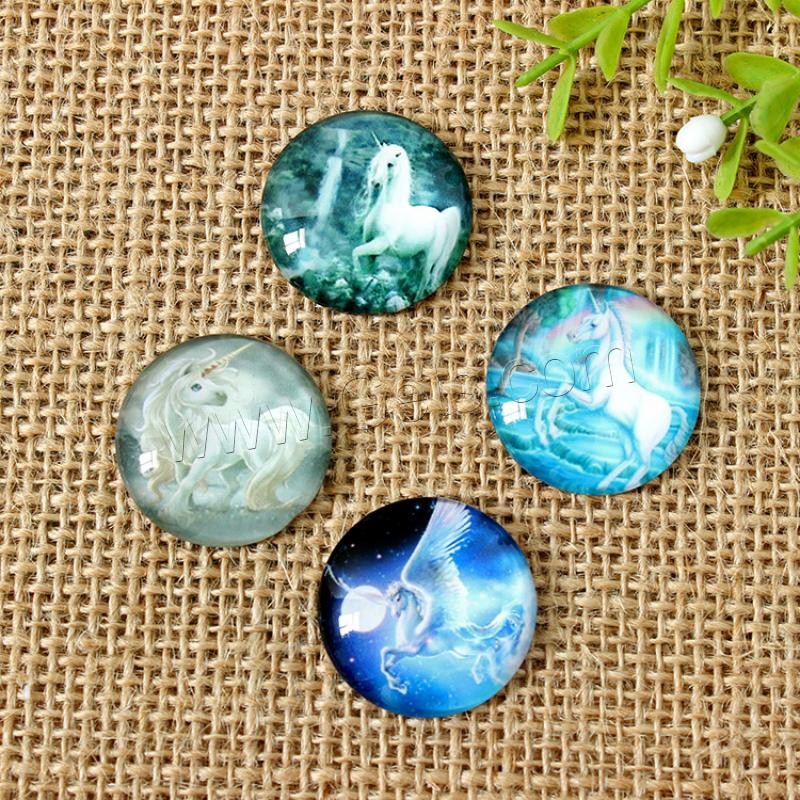 Time Gem Cabochon, Glass, time gem jewelry & different size for choice & flat back & mixed, Sold By PC