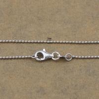 Sterling Silver Necklace Chain, 925 Sterling Silver, plated, ball chain 2mm Approx 24 Inch 